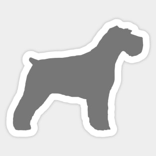 Grey Schnauzer Silhouette Sticker